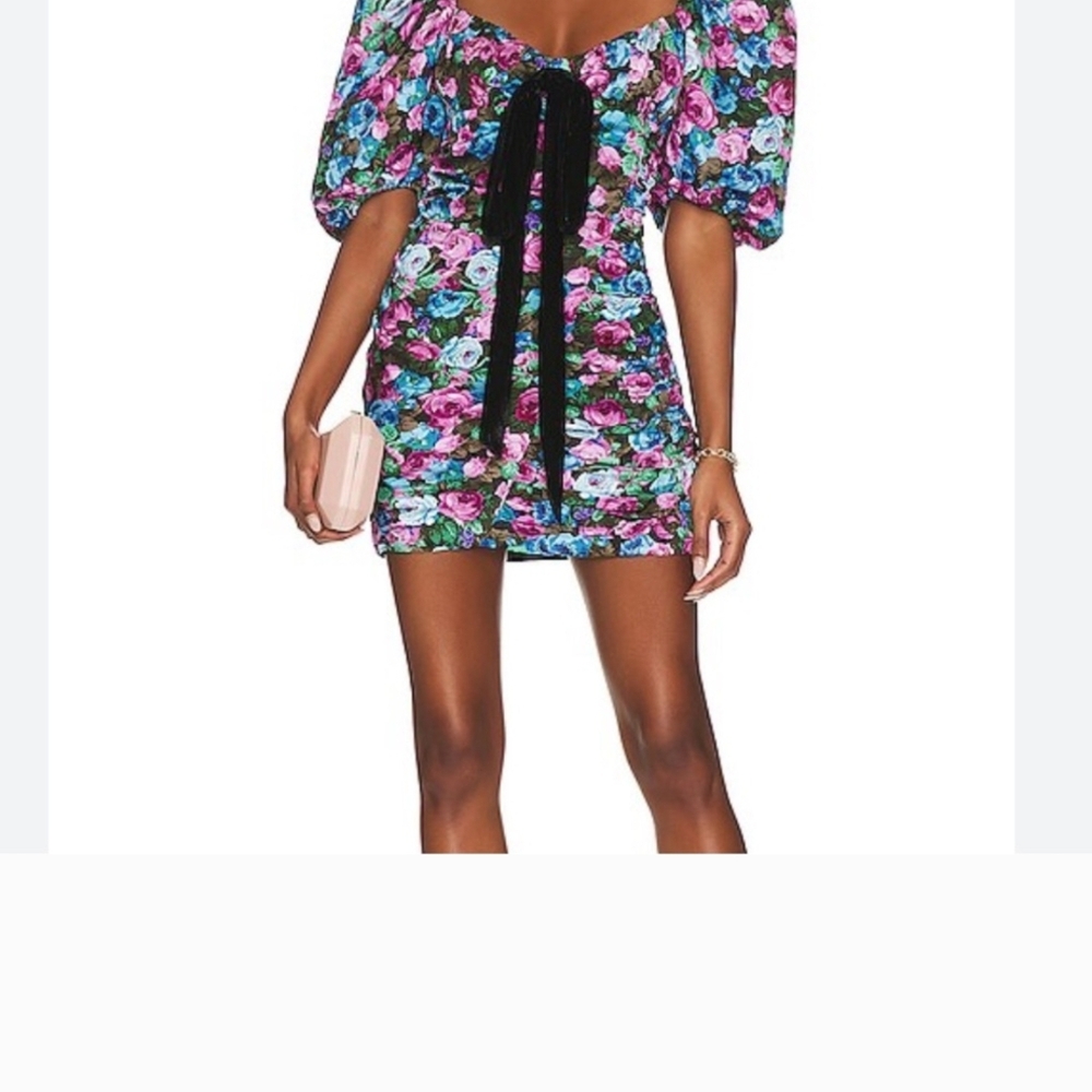 For Love And Lemons Multicolor Floral Mini Dress